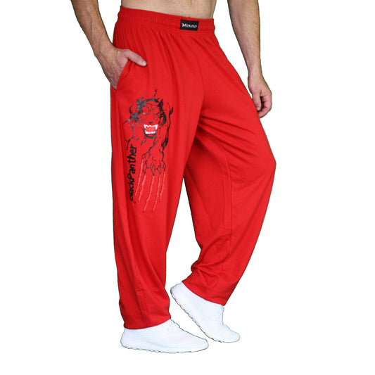 Hose, lang, rot, Panther