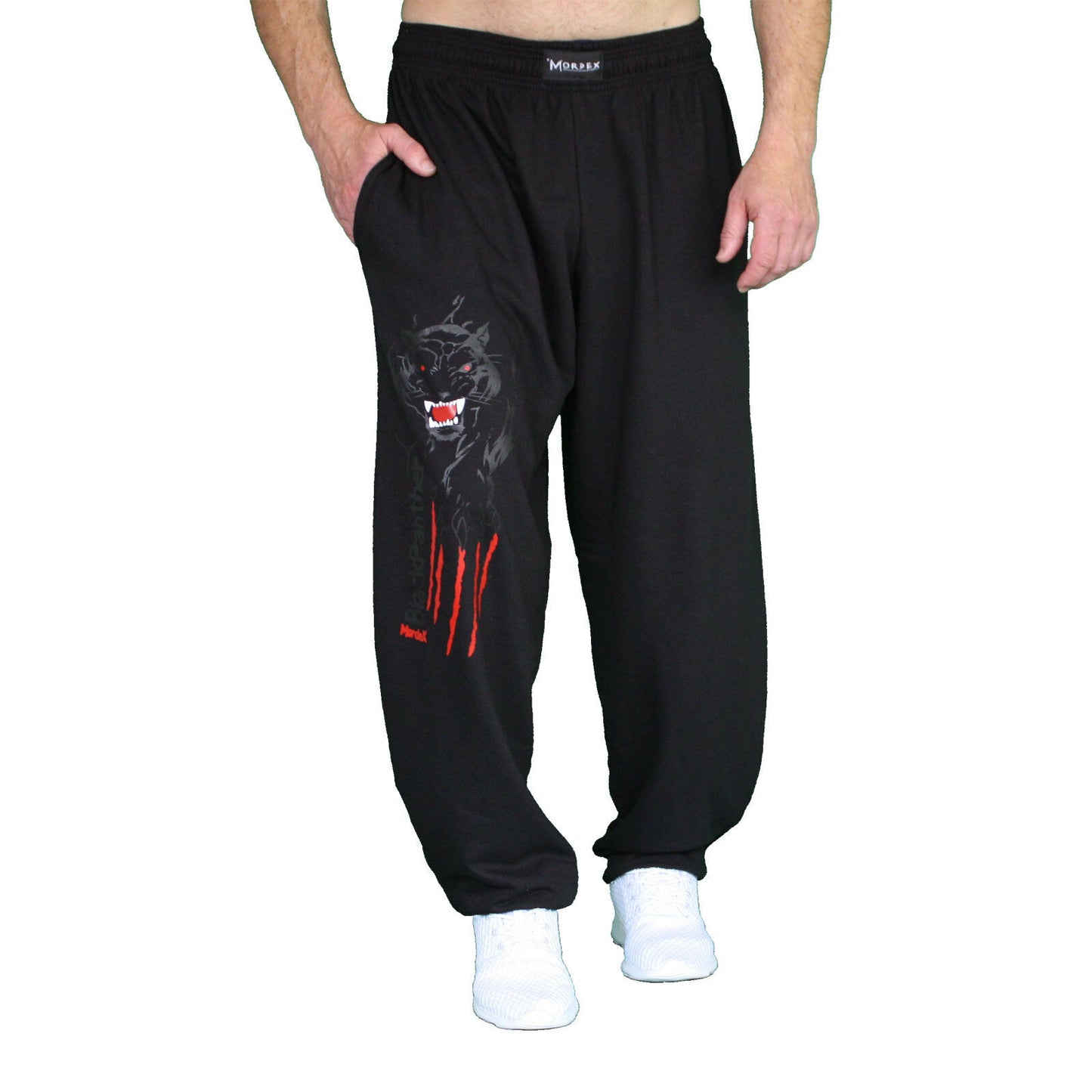 Hose, lang, schwarz, Panther