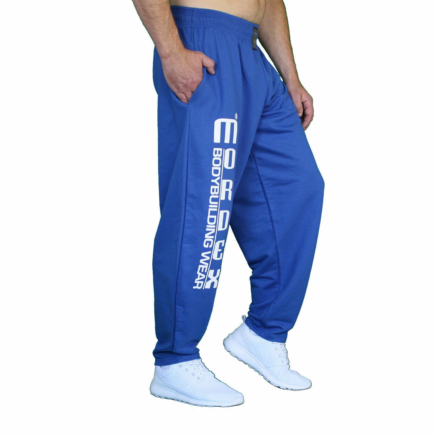 Hose, lang, blau mit Druck BW
