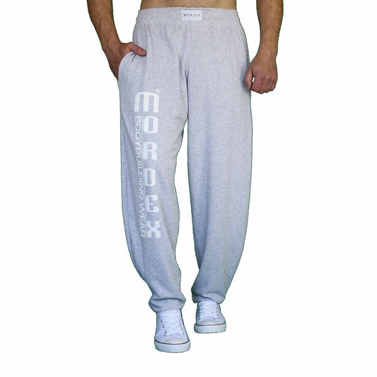 Hose, lang, grau mit Druck BW