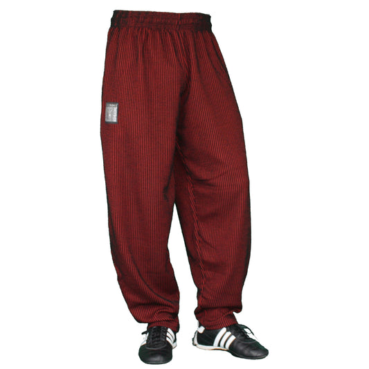 Hose, lang, rot unterlegt