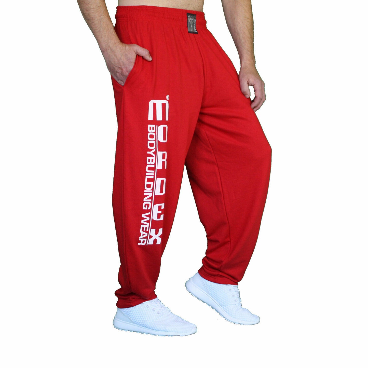 Hose, lang, rot mit Druck BW