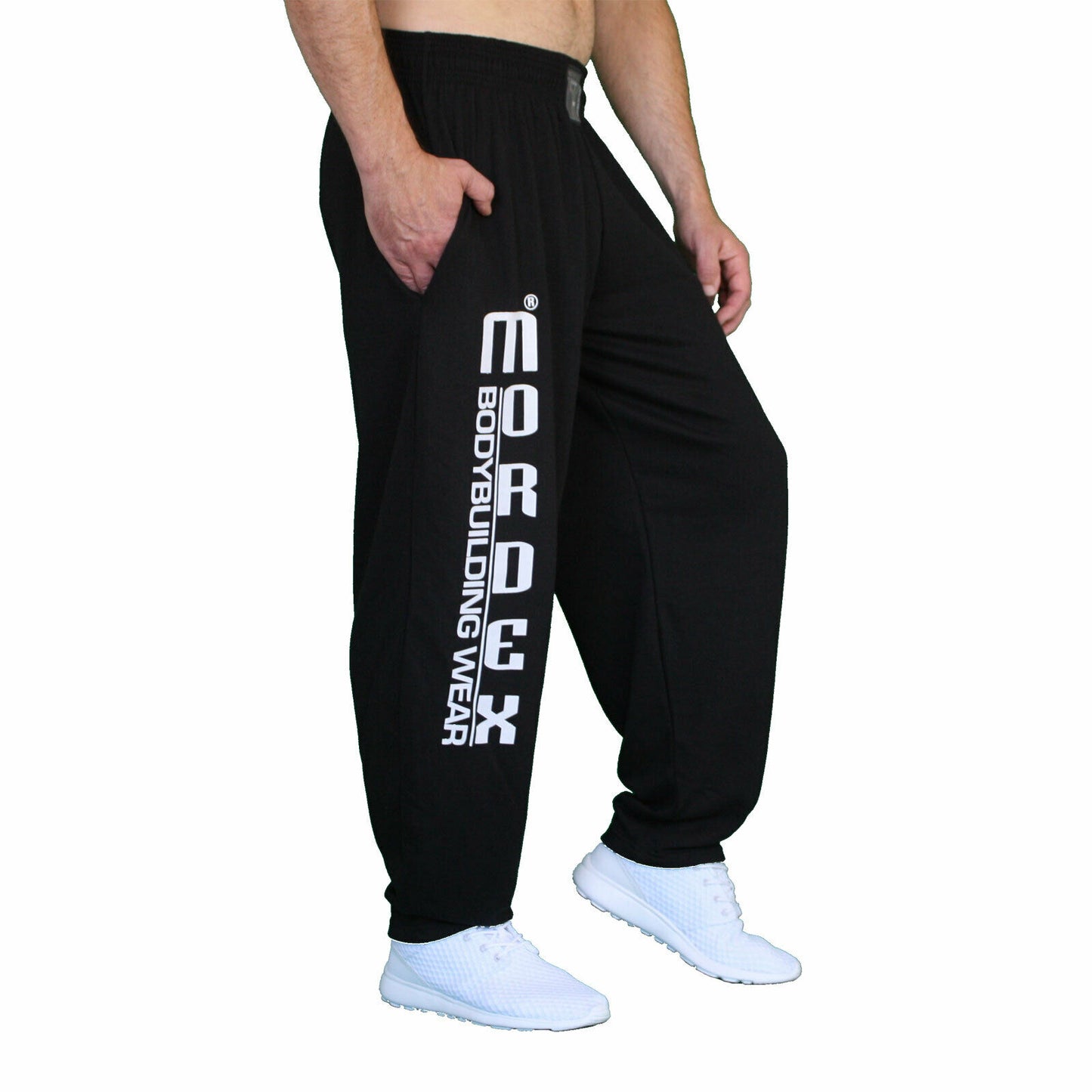 Hose, lang, schwarz mit Druck BW